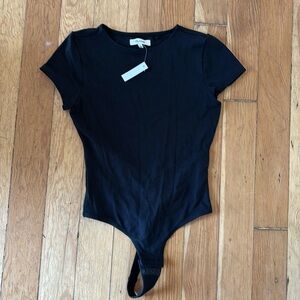 Madewell short sleeve size small black bodysuit new with tags